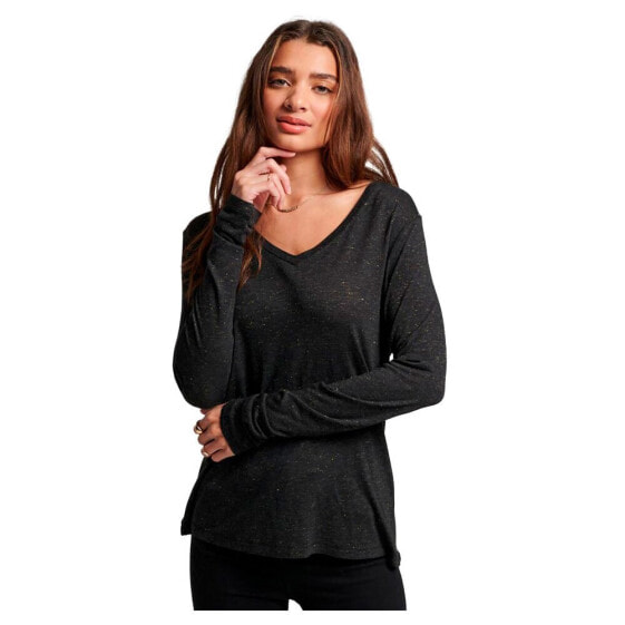 SUPERDRY W6011808A Long Sleeve V Neck T-Shirt