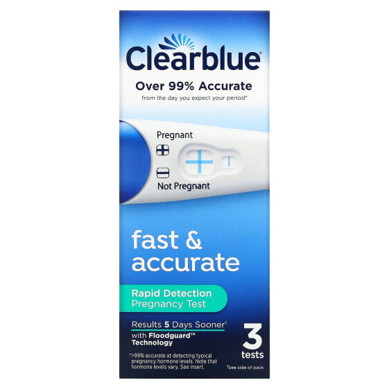 Тест на беременность Clearblue Fast & Accurate, Rapid Detection, 3 шт.