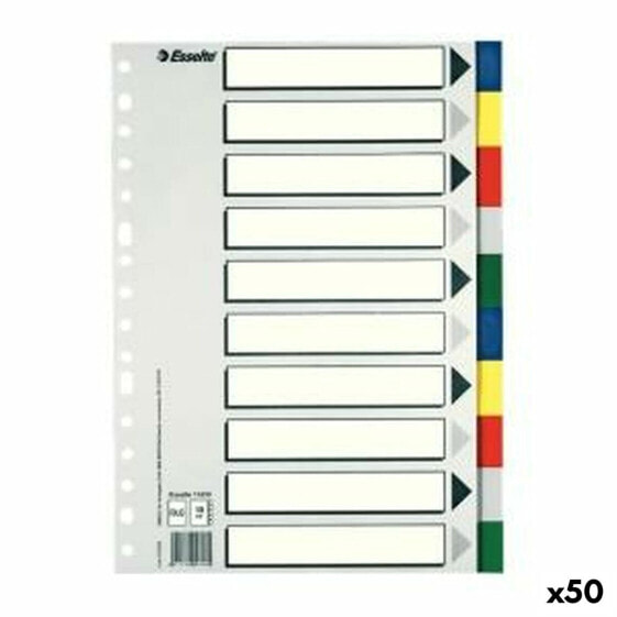 Сепараторы Esselte Полипропилен Разноцветный 10 Листов Din A4 (50 штук)