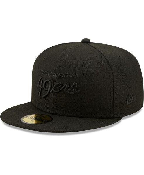 Men's San Francisco 49ers Black on Black Alternate Logo 59FIFTY Fitted Hat