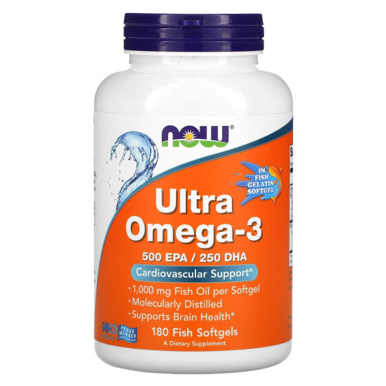 Ultra Omega-3 Fish Oil, 180 Fish Softgels
