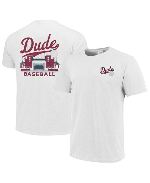 Men's White Mississippi State Bulldogs Dude Stadium Comfort Color T-shirt