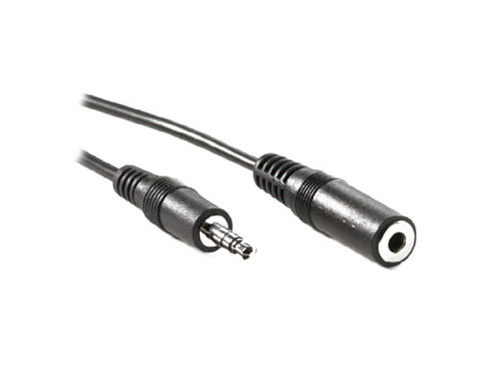 VALUE Adj 3.5mm Extension Cable - M - F 3 m - 3.5mm - Male - 3.5mm - Female - 3 m - Black