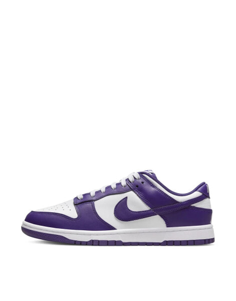 Nike – Dunk Low Retro – Sneaker in Weiß und Lila