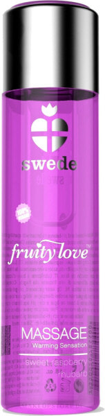 Intim-Massagegel Süßer Himbeer-Rhabarber - Swede Fruity Love Massage Warming Sensation Sweet Raspberry Rhubarb 60 ml