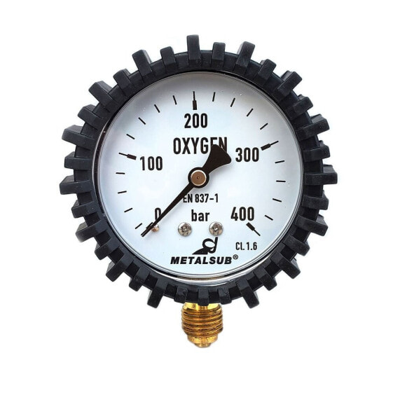Гидрочасы Meatlsub технический датчик давления для кислорода 0-400 Bar 63 мм
