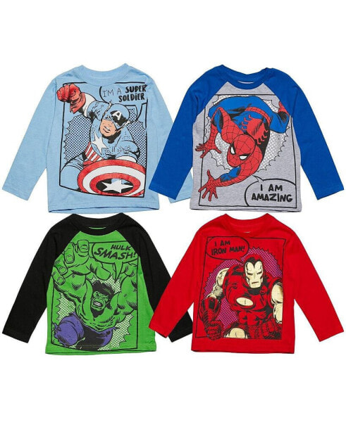Spiderman Toddler| Child Boys Long Sleeve Graphic T-Shirt Gray/Blue/Red/Green
