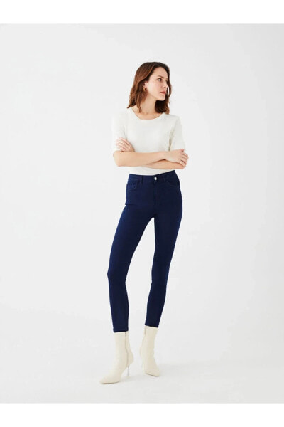 Normal Bel Slim Fit Kadın Jean Pantolon