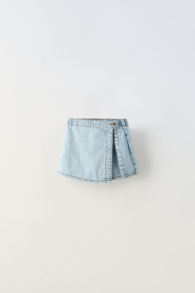 Denim bermuda skort