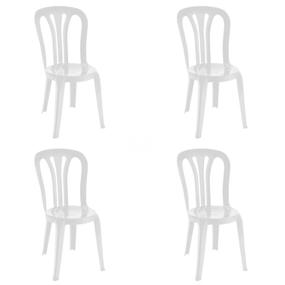 Garden chair Garbar Garrotxa White polypropylene 43 x 52 x 89 cm 4 Units (4 Pieces)