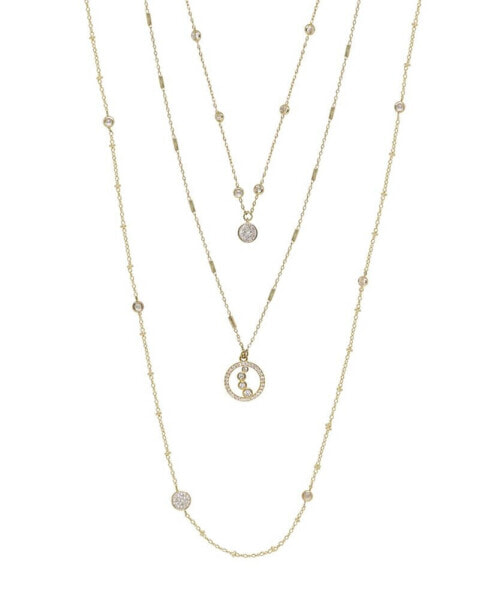 ETTIKA triple Layered Crystal Detailed Women's Necklace