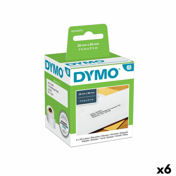 Этикетки для принтера Dymo 99010 28 x 89 mm LabelWriter™ Белый Чёрный (6 штук)
