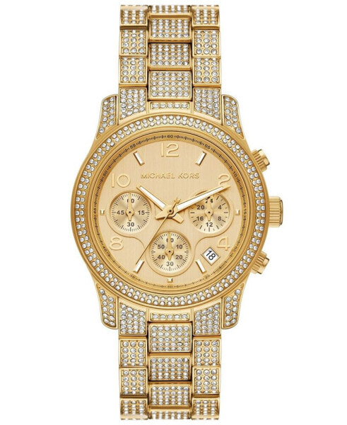 Women's Runway Chronograph Gold-Tone Stainless Steel Watch 38mm