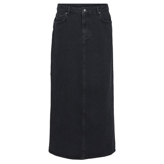 OBJECT Ellen Long Denim Skirt