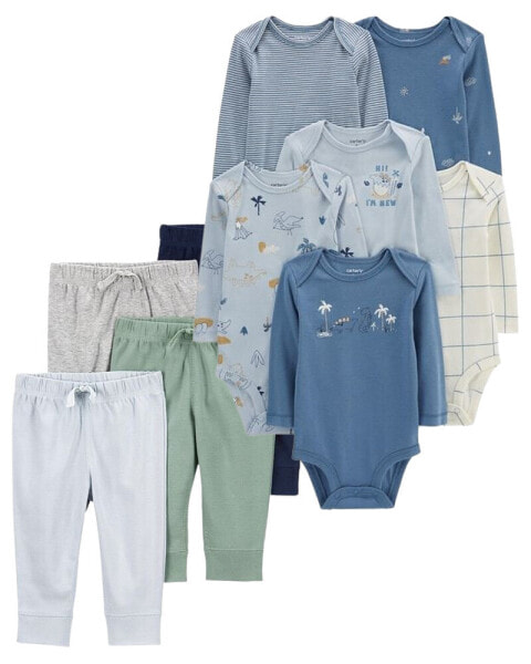 Baby 10-Piece Bodysuits & Pants Set NB