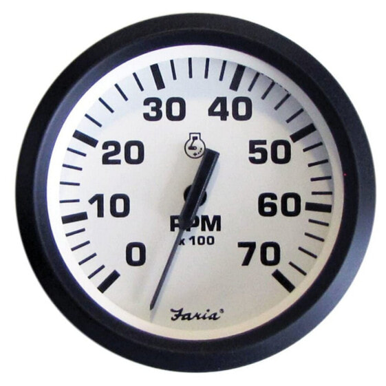 FARIA Euro White Series 7000 RPM Universal Tachometer