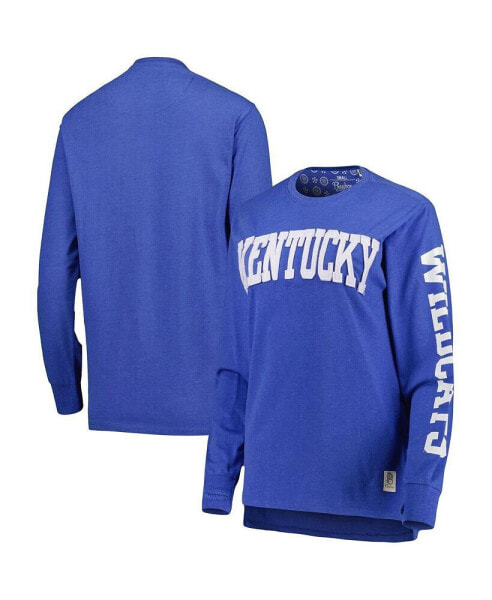 Women's Royal Kentucky Wildcats Two-Hit Canyon Long Sleeve T-shirt