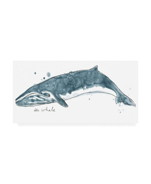 June Erica Vess Cetacea Sei Whale Canvas Art - 36.5" x 48"