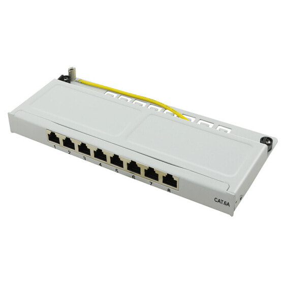 LogiLink NP0064 - 10 Gigabit Ethernet - RJ-45 - Cat6a - Grey - Steel - 0.5U