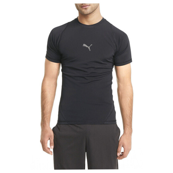 Puma ExoAdapt Crew Neck Short Sleeve Training T-Shirt Mens Black Casual Tops 520