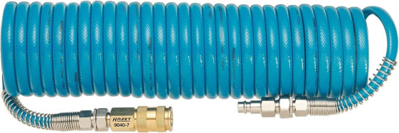 HAZET Spiral Hose 9040-7 & 2-Way Blow Gun 9040-4 - Air Connection to Head or Handle, Ideal for Removing Fine Dirt in Hard to Reach Areas - with Aluminium Housing