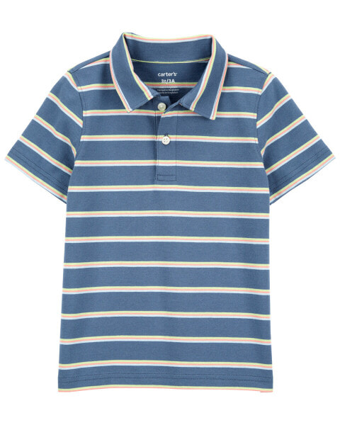Toddler Striped Jersey Polo 3T