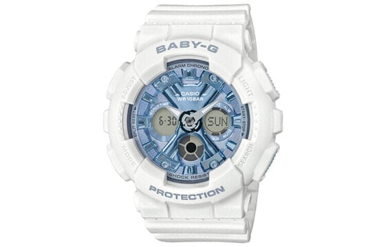 Часы и аксессуары CASIO BABY-G серия мороженое макарон водонепроницаемые ночные беговые часы кварцевого механизма с смолистым ремешком синий циферблат BA-130-7A2PRL