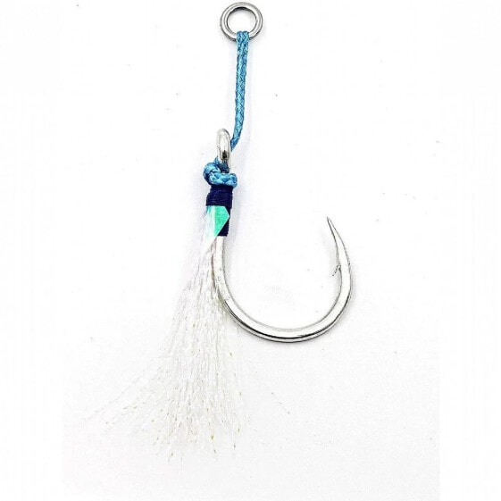 Mustad Ocean Camo Assist Rig, Blue with Flash & Ring -10881NP-DT - 3PK