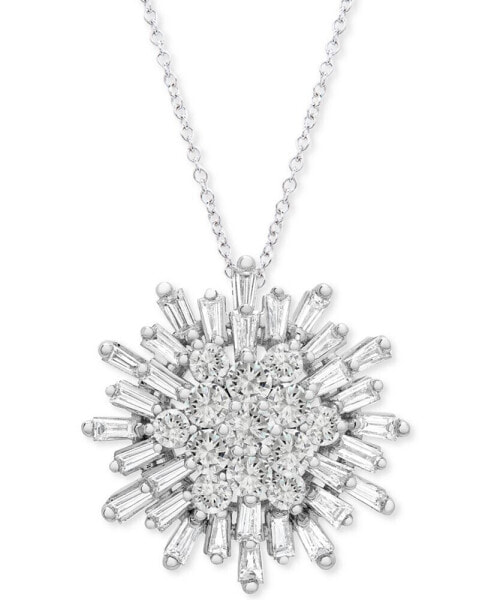 Wrapped in Love diamond Starburst 20" Pendant Necklace (1-1/2 ct. t.w.) in 14k White Gold, Created for Macy's