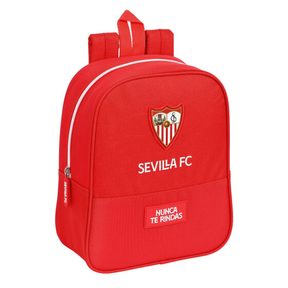 Школьный рюкзак Sevilla Fútbol Club Красный (22 x 27 x 10 cm)