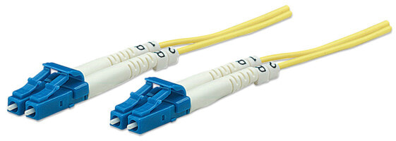 Intellinet Fiber Optic Patch Cable - OS2 - LC/LC - 2m - Yellow - Duplex - Single-Mode - 9/125 µm - LSZH - Fibre - Lifetime Warranty - Polybag - 2 m - OS2 - LC - LC