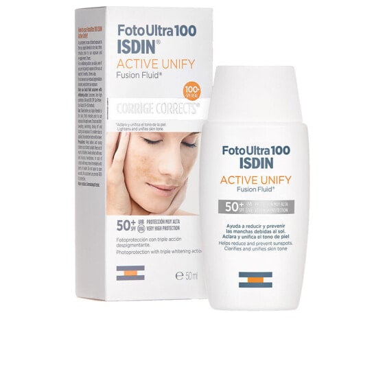 Facial Sun Cream Isdin Foto Ultra 100 Active Unify Anti-Brown Spot Treatment Spf 50+ (50 ml)