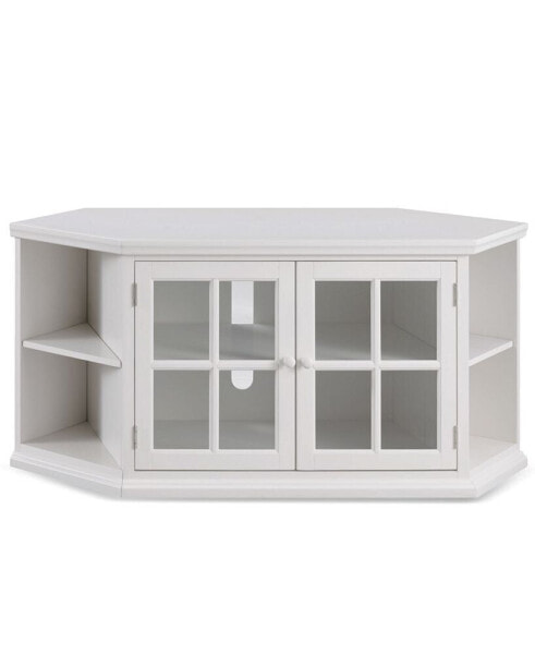 Тумба Leick Home riley Holliday Cottage White 56" Corner TV Console with Bookcase/Display