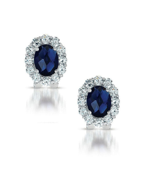 C.Z. Sterling Silver Cubic Zirconia Celebrity-inspired Stud Earrings