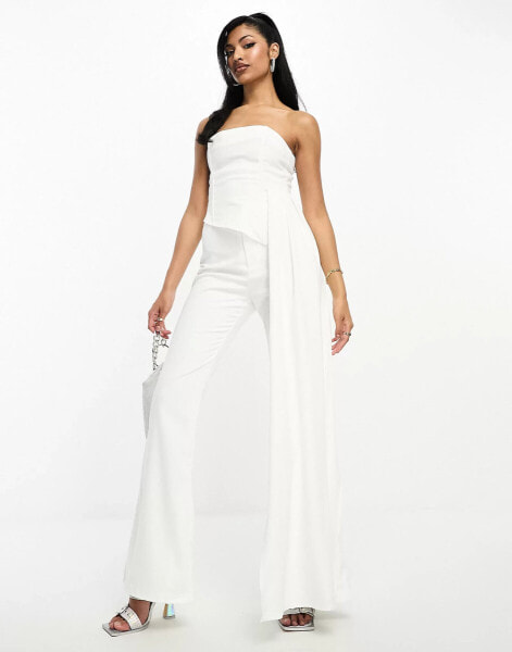 Missyempire tailored trouser co-ord in white