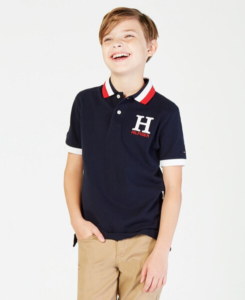 Рубашка  Tommy Hilfiger Boys Striped Collar Embroidered