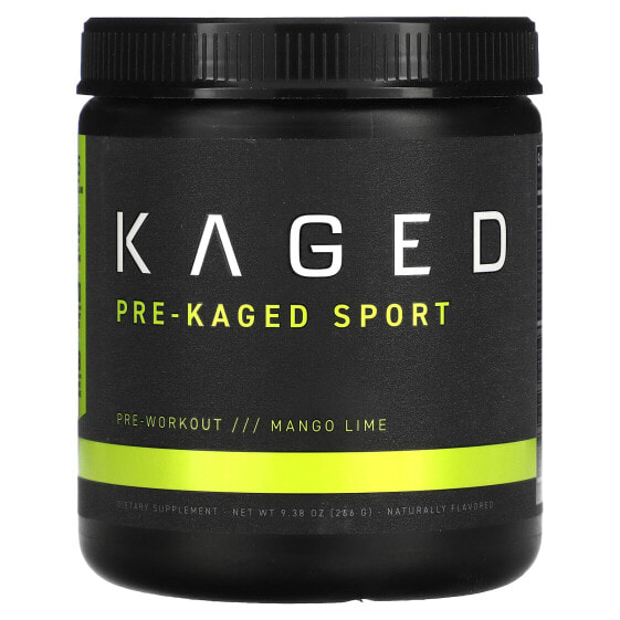 Kaged, PRE-KAGED Sport, предтренировочный комплекс, манго и лайм, 266 г (9,38 унции)
