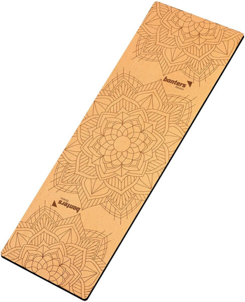 Banters Yoga Mat, Made of Cork and Natural Rubber, 183 x 61 x 0.5 cm