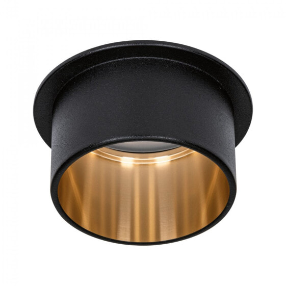 PAULMANN Gil Coin - Surfaced lighting spot - 1 bulb(s) - LED - 6 W - 2700 K - Black - Gold