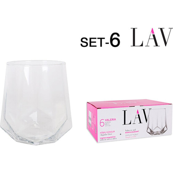 LAV Set Of 6 Glasses 400ml Valeria