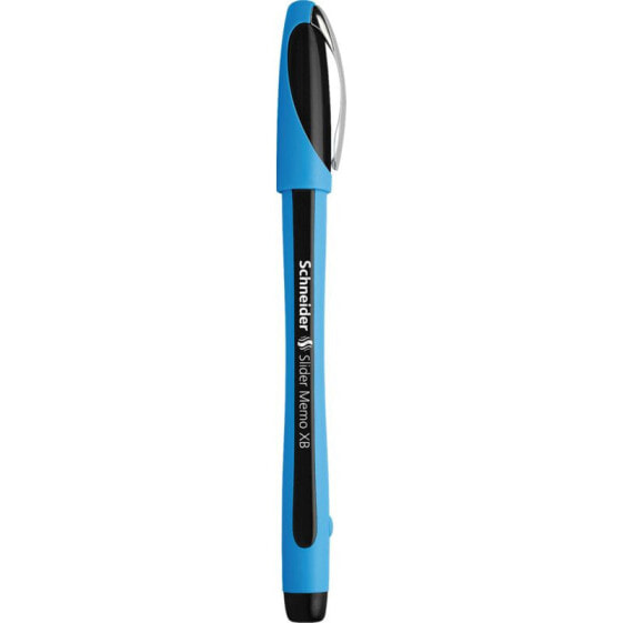 Schneider Schreibgeräte Slider Memo - Black,Blue - Black - Clip-on retractable ballpoint pen - 1.4 mm - 1 pc(s)