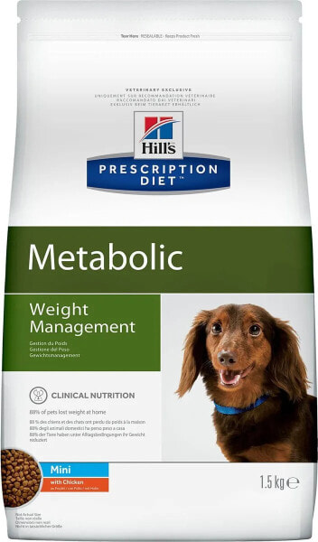 Сухой корм для собак мелких пород Hill's Prescription Diet Metabolic Mini, для снижения и контроля веса, с курицей 1,5 кг