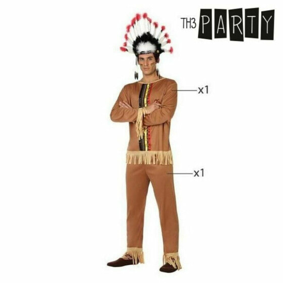 Маскарадные костюмы для взрослых Th3 Party Американский индеец Коричневый XL (Пересмотрено B)