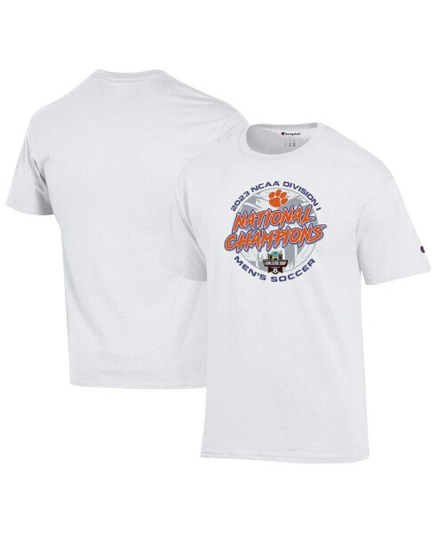 Men's and Women's White Clemson Tigers 2023 NCAA Men's Soccer National Champions Locker Room T-shirt