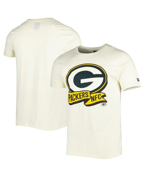 Футболка мужская New Era Green Bay Packers стиля Сиделайн с хромированным принтом