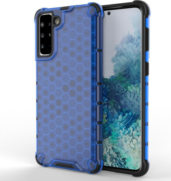 Hurtel Honeycomb etui pancerny pokrowiec z żelową ramką Samsung Galaxy S22+ (S22 Plus) niebieski