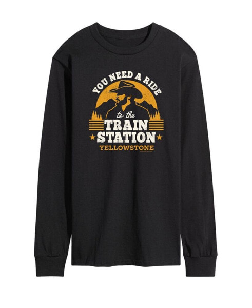 Men's Yellowstone Train Station Long Sleeve T-shirt