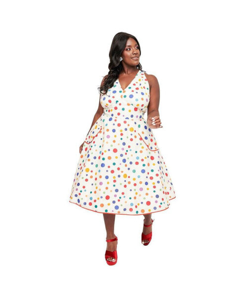 Plus Size 1950s Halter Swing Dress