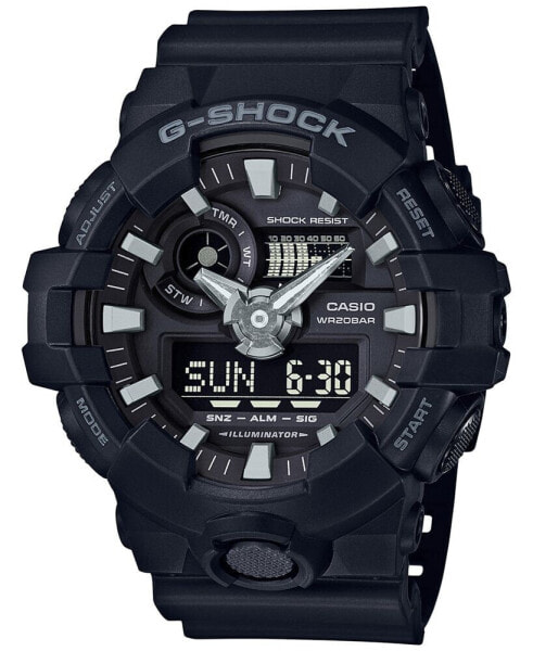 Men's Analog-Digital Black Resin Strap Watch 53x58mm GA-700-1B