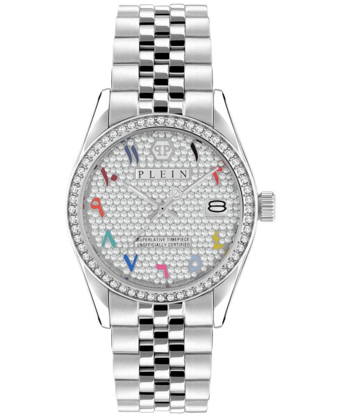 Women's Date Superlative Stainless Steel Bracelet Watch 34mm